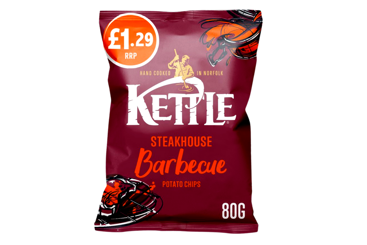 Kettle Steakhouse Barbecue Potato Chips 80g Best Before it's Gone Ltd